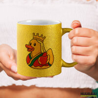 Glitzertasse Quietscheente Königin Gummiente Queen...