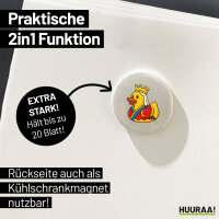 Magnet Quietscheente Königin Gummiente Queen 59mm Kühlschrankmagnet Flaschenöffner