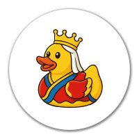 Aufkleber Quietscheente Königin Gummiente Queen 10cm