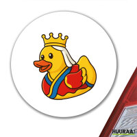 Aufkleber Quietscheente Königin Gummiente Queen 10cm