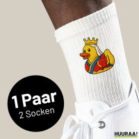 Unisex Socken Quietscheente Königin Gummiente Queen...