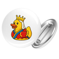 Button Quietscheente Königin Gummiente Queen rund