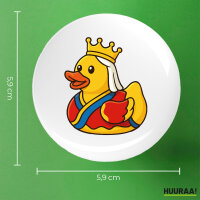 Button Quietscheente Königin Gummiente Queen