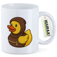 Kaffeetasse Quietscheente Mönch Gummiente Kloster 330ml