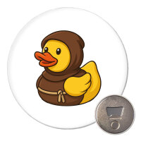 Magnet Quietscheente Mönch Gummiente Kloster 59mm Kühlschrankmagnet Flaschenöffner