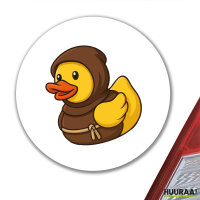 Aufkleber Quietscheente Mönch Gummiente Kloster 10cm