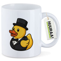 Kaffeetasse Quietscheente Bräutigam Gummiente...