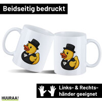 Kaffeetasse Quietscheente Bräutigam Gummiente...