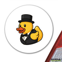 Aufkleber Quietscheente Bräutigam Gummiente Hochzeit...