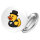Button Quietscheente Bräutigam Gummiente Hochzeit rund