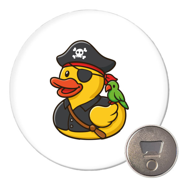 Magnet Quietscheente Pirat Gummiente Freibeuter 59mm Kühlschrankmagnet