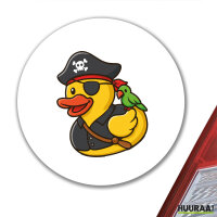 Aufkleber Quietscheente Pirat Gummiente Freibeuter 10cm