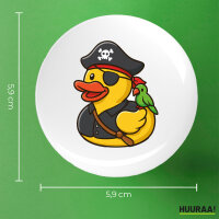 Button Quietscheente Pirat Gummiente Freibeuter