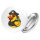 Button Quietscheente Pirat Gummiente Freibeuter rund