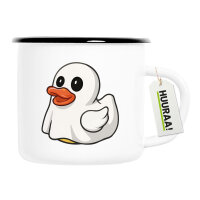 Emaille Tasse Quietscheente Geist Gummiente Halloween...