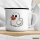 Emaille Tasse Quietscheente Geist Gummiente Halloween 300ml Vintage