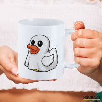 Kaffeetasse Quietscheente Geist Gummiente Halloween 330ml