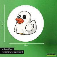Aufkleber Quietscheente Geist Gummiente Halloween 10cm