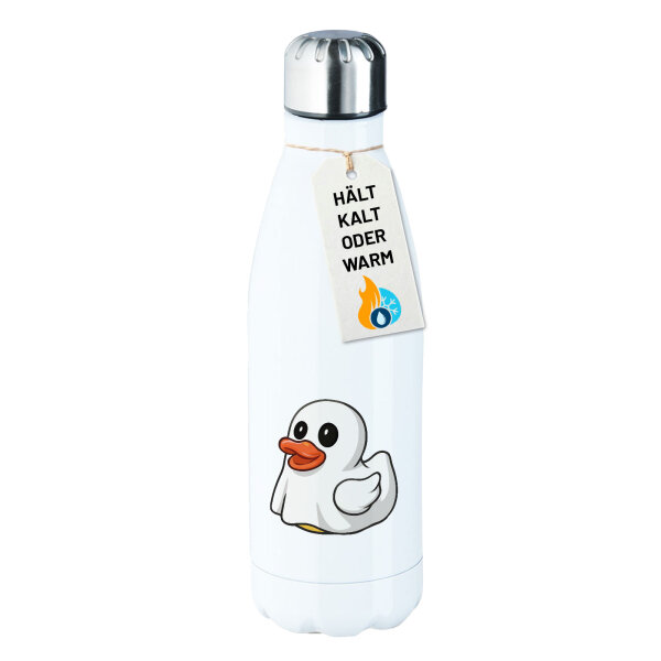 Trinkflasche Quietscheente Geist Gummiente Halloween 500ml Edelstahl Wasserflasche