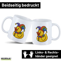 Kaffeetasse Quietscheente Karneval Gummiente Jeck 330ml