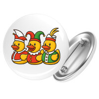 Button Quietscheente Dreigestirn Gummiente Karneval rund