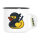 Emaille Tasse Quietscheente Ninja Gummiente Krieger 300ml Vintage