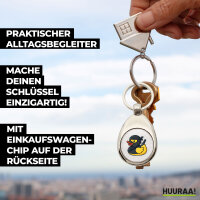 Schlüsselanhänger Quietscheente Ninja Gummiente...