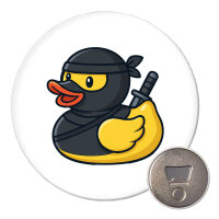 Magnet Quietscheente Ninja Gummiente Krieger 59mm...