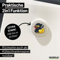 Magnet Quietscheente Ninja Gummiente Krieger 59mm Kühlschrankmagnet Flaschenöffner