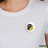 Button Quietscheente Ninja Gummiente Krieger