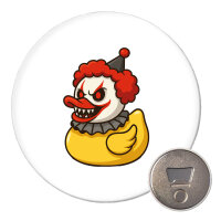 Magnet Quietscheente Horrorclown Gummiente Gruselclown...