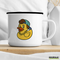 Emaille Tasse Quietscheente 90er Gummiente 90s 300ml Vintage Emaille Becher