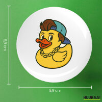 Button Quietscheente 90er Gummiente 90s