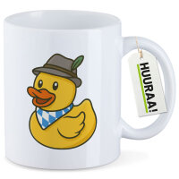 Kaffeetasse Quietscheente Bayern Gummiente Oktoberfest 330ml