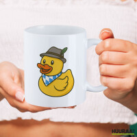 Kaffeetasse Quietscheente Bayern Gummiente Oktoberfest 330ml
