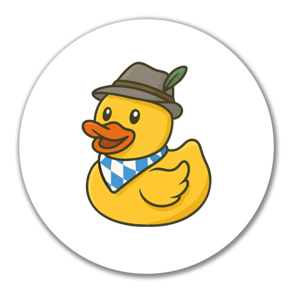 Aufkleber Quietscheente Bayern Gummiente Oktoberfest 10cm