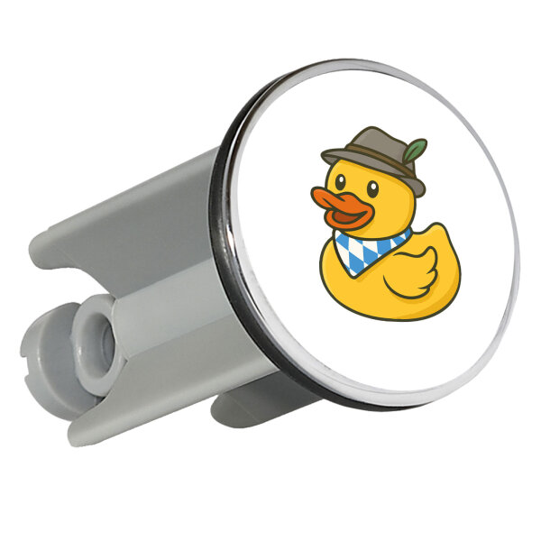 Waschbeckenstöpsel Quietscheente Bayern Gummiente Oktoberfest 4cm Abflussstopfen