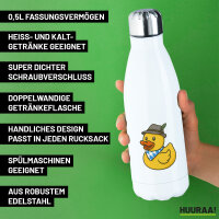 Trinkflasche Quietscheente Bayern Gummiente Oktoberfest 500ml Edelstahl Wasserflasche