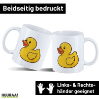 Kaffeetasse Quietscheente Gummiente Badeente 330ml