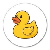 Aufkleber Quietscheente Gummiente Badeente 10cm