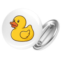 Button Quietscheente Gummiente Badeente