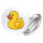 Button Quietscheente Gummiente Badeente