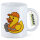 Kaffeetasse Quietscheente Müllmann Gummiente Müllabfuhr 330ml