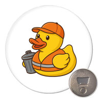 Magnet Quietscheente Müllmann Gummiente...