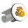 Waschbeckenstöpsel Quietscheente Müllmann Gummiente Müllabfuhr 4cm Abflussstopfen