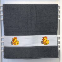 Handtuch Quietscheente Müllmann Gummiente...