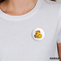 Button Quietscheente Müllmann Gummiente Müllabfuhr