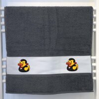 Handtuch Quietscheente Vampir Gummiente Blutsauger 50x100cm