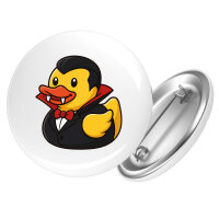 Button Quietscheente Vampir Gummiente Blutsauger
