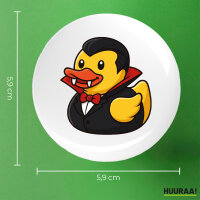 Button Quietscheente Vampir Gummiente Blutsauger